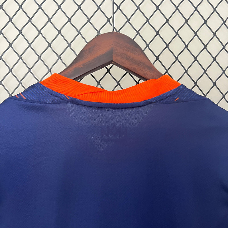 Camisa Seleção Holanda Away 2024/25 - Adidas Torcedor Masculina - Azul/Branca