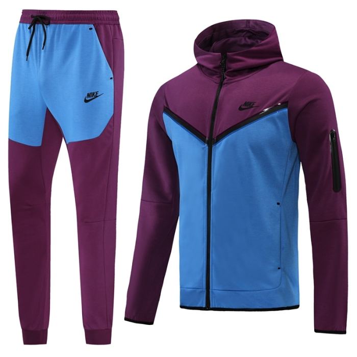 Conjunto Nike: Tech Fleece – Roxo/Azul