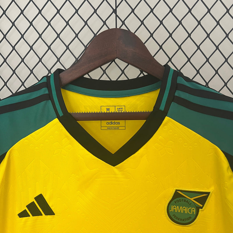 Camisa Seleção Jamaica Home 2024/25 - Adidas Torcedor Masculina - Amarela/Verde