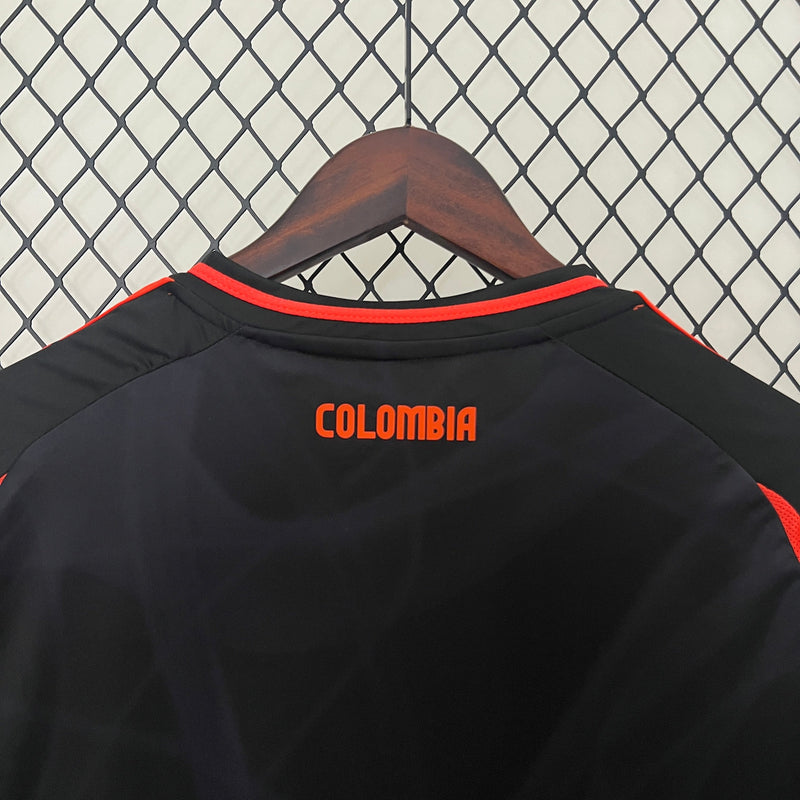 Camisa Seleção Colômbia Away 2024/25 - Adidas Torcedor Masculina - Preta/Laranja