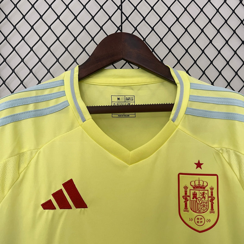 Camisa Seleção Espanha Away 2024/25 - Adidas Torcedor Masculina - Amarela/Vermelha