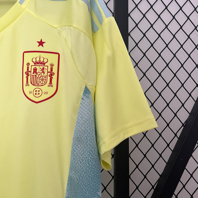 Camisa Seleção Espanha Away 2024/25 - Adidas Torcedor Masculina - Amarela/Vermelha