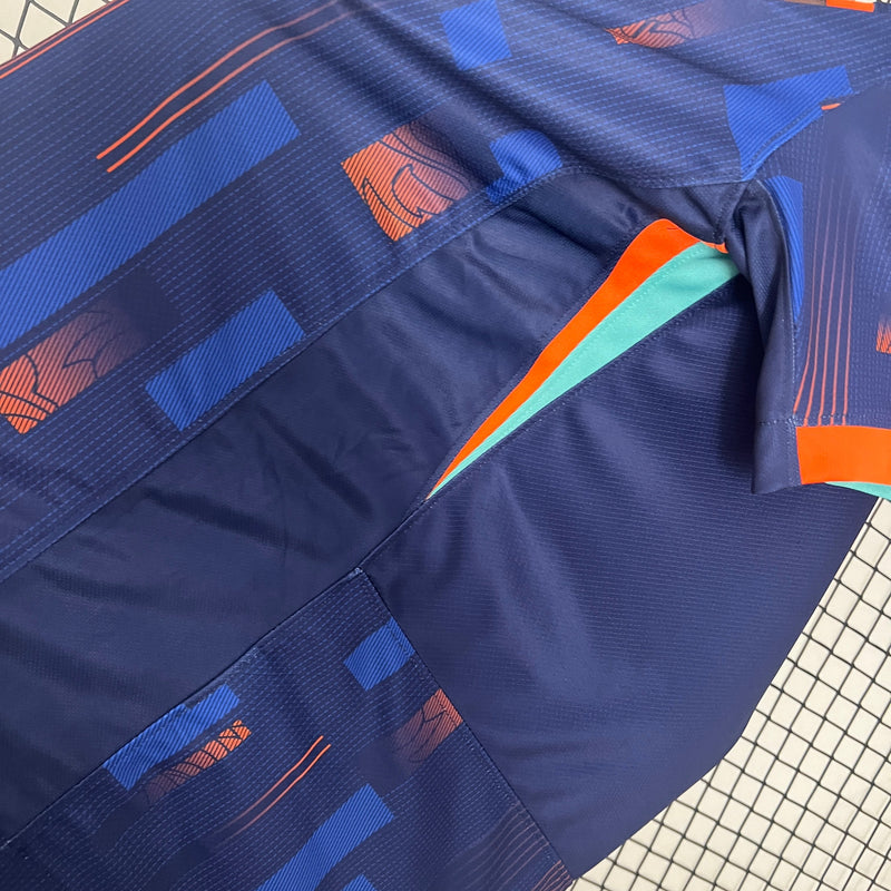 Camisa Seleção Holanda Away 2024/25 - Adidas Torcedor Masculina - Azul/Branca