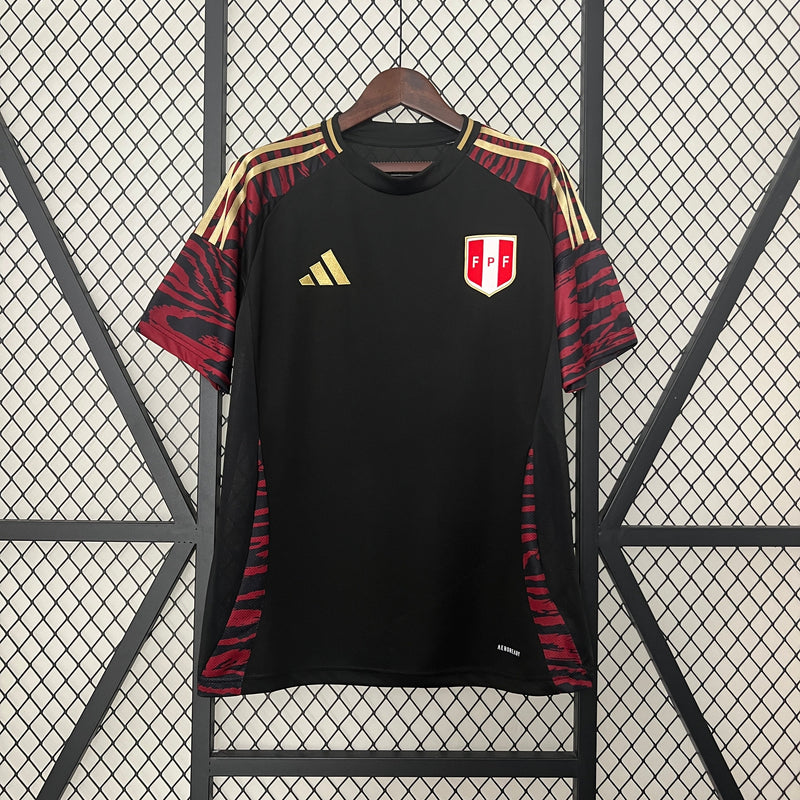 Camisa Seleção Peru Away 2024/25 - Adidas Torcedor Masculina - Preta/Vermelha