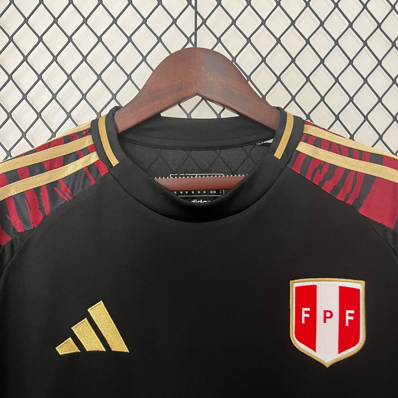 Camisa Seleção Peru Away 2024/25 - Adidas Torcedor Masculina - Preta/Vermelha